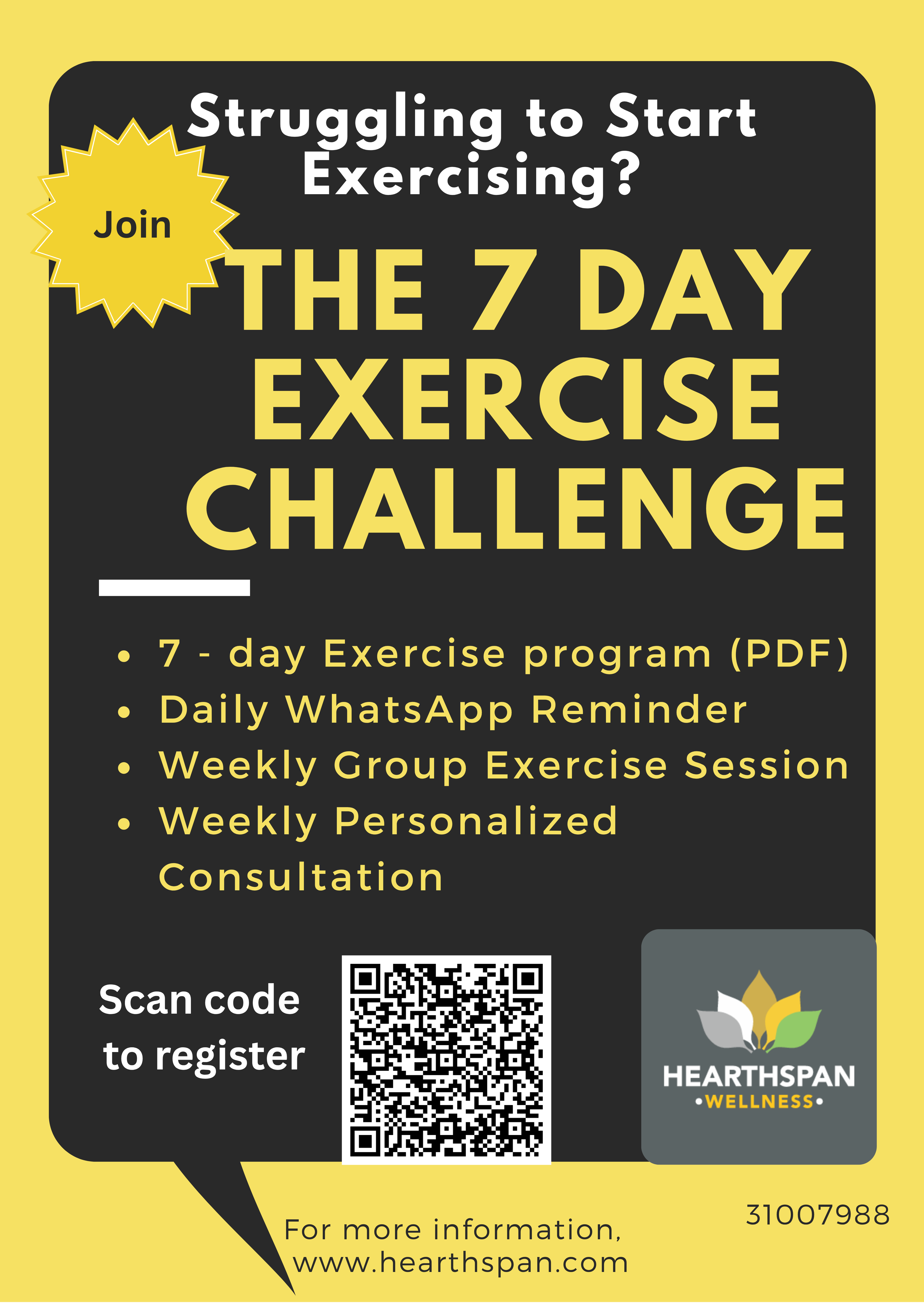 7 Day Exercise Challenge - Hearthspan Wellness